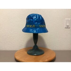 IKEA KNORVA Bucket Hat Unisex OS Blue Yellow FRAKTA Bag Material Streetwear